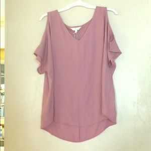 NWT Mauve Cold-Shoulder Dress Shirt